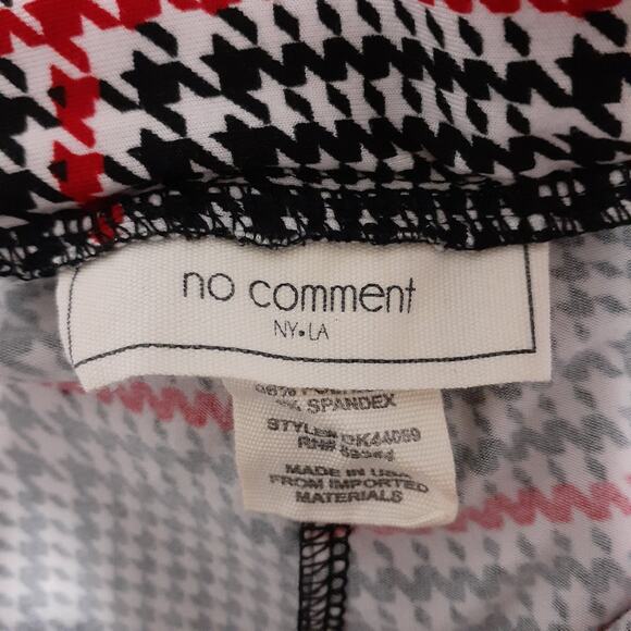 No Comment Women's Plaid Pants Large Stretch Wide Leg Tie Waist Made in USA - Picture 6 of 6